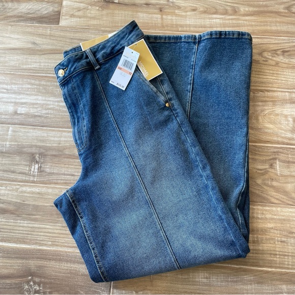 NWT Michael Kors Carmen Wide Leg Pintuck Jeans Women’s 12 - Picture 11 of 11